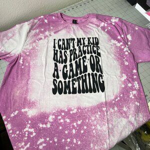 Funny mom t shirt bleached size XL